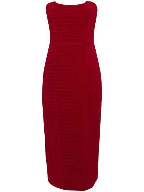 Ryder plissé midi dress - Red