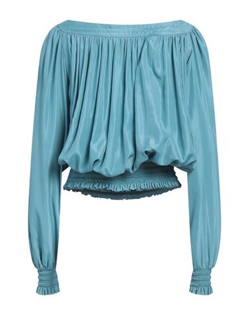 Woman Top Pastel blue Size 6 Acetate, Silk