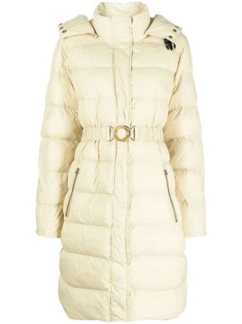 Zip-fastening padded coat