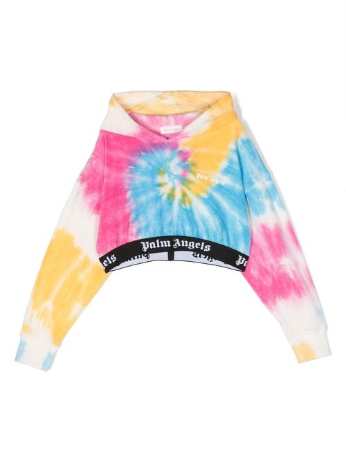 Cropped tie-dye hoodie - Pink