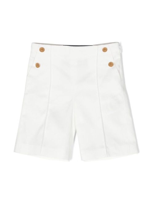 Greca-detailing cotton shorts - White