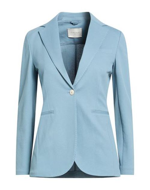 Woman Blazer Pastel blue Size 4 Cotton, Elastane