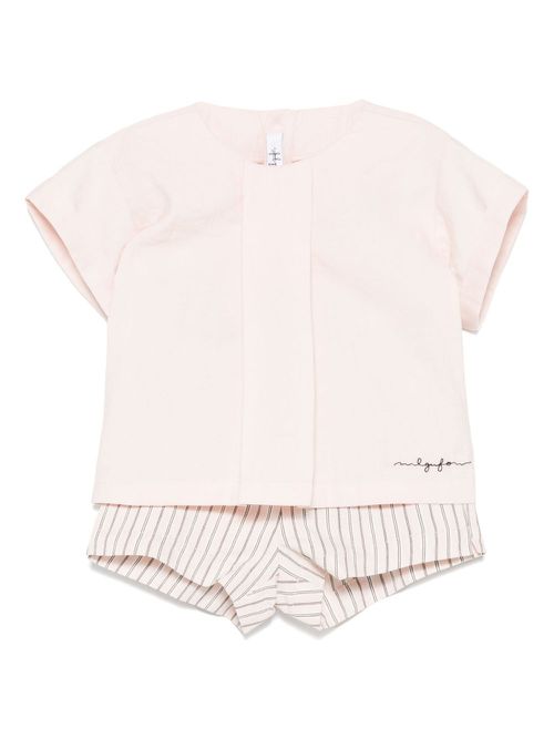 Striped short set - Pink