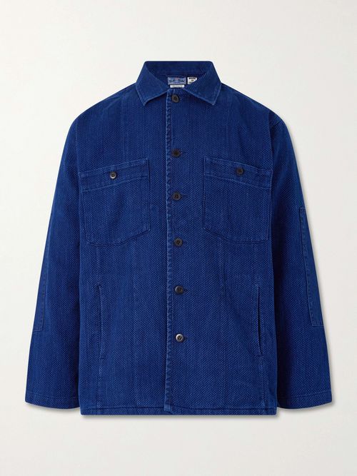 Textured-Cotton Overshirt