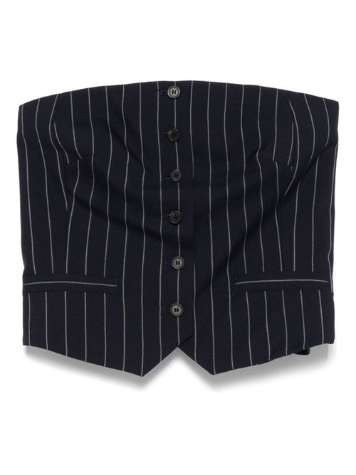 Pinstriped top - Blue