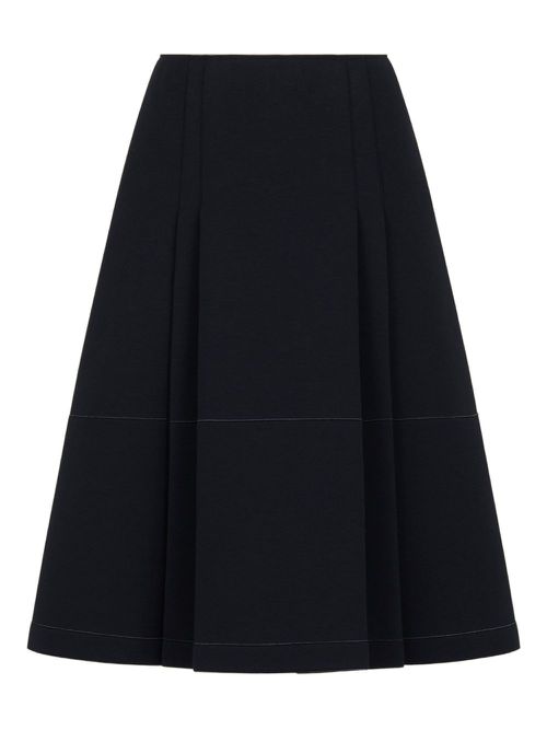 Pleated midi skirt - Black