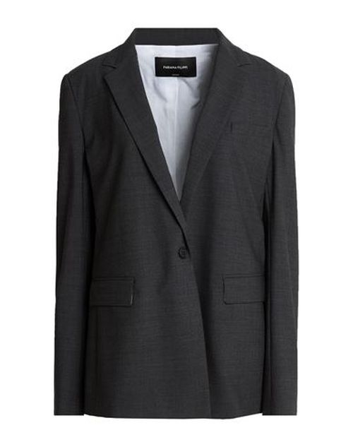 Woman Blazer Charcoal Size 8 Merino Wool, Polyamide
