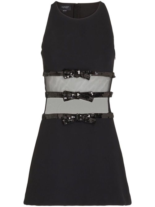 Bow detailing sleeveless dress - Black