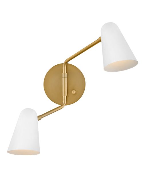 Lacquered Brass LED Wall Sconce from the Birdie Collection