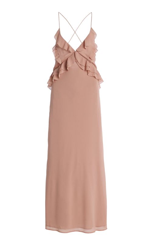 Exclusive The Who Me? Ruffled Chiffon Maxi Dress
