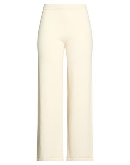 Woman Pants Ivory Size 6 Virgin Wool, Cashmere