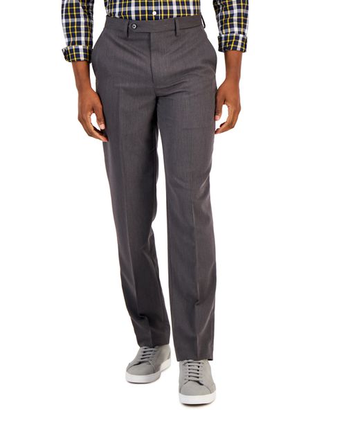 Men's Performance Stretch Modern-Fit Dress Pants - Mid Gray
