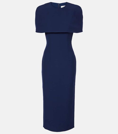 Caped crêpe cocktail dress