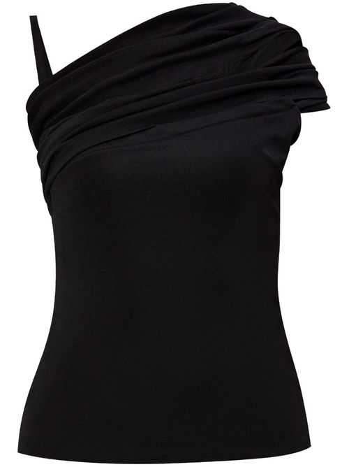 Asymmetric tank top - Black