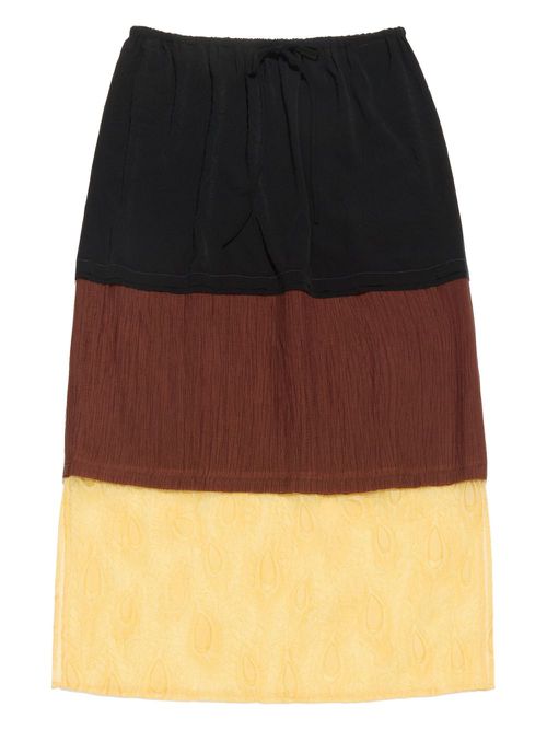 Bimba y Lola colour-block midi skirt - Black