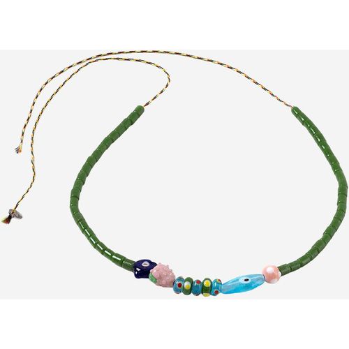 Collier Île Sorbet Avec Poissons Et Perles De Verre