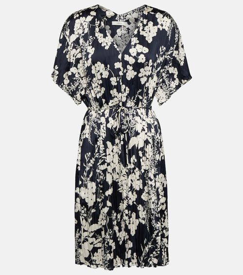 Vince V-neck floral belted minidress
