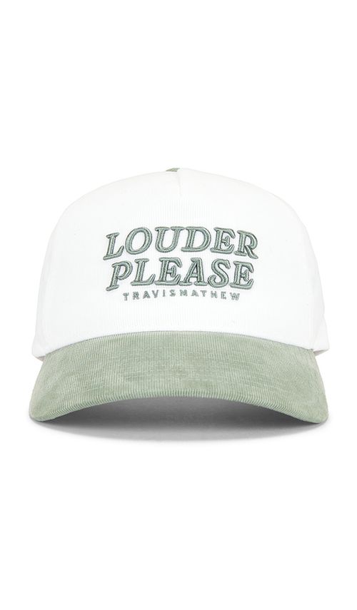 TravisMathew Louder Please Hat in White. a