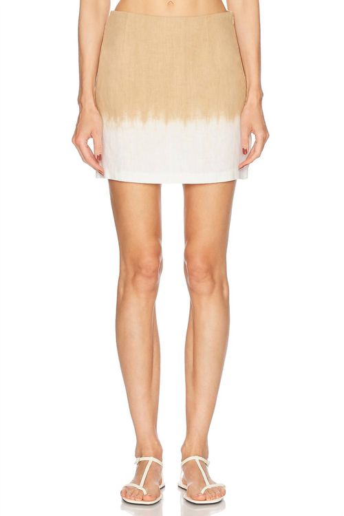 Brava Linen Skirt In Desert Tie Dye