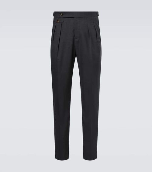 Virgin wool straight pants