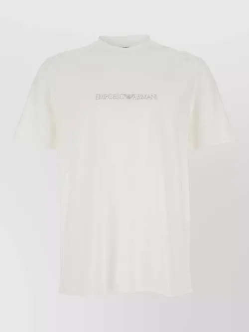 Emporio Armani - logo cotton crew neck short sleeve t-shirt