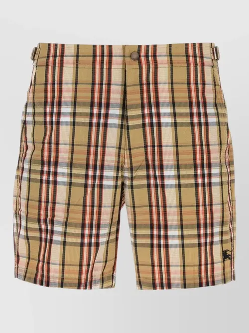 Burberry - mens knee length plaid shorts side adjuster
