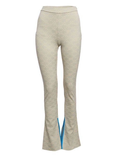 Monogram flared trousers - Neutrals