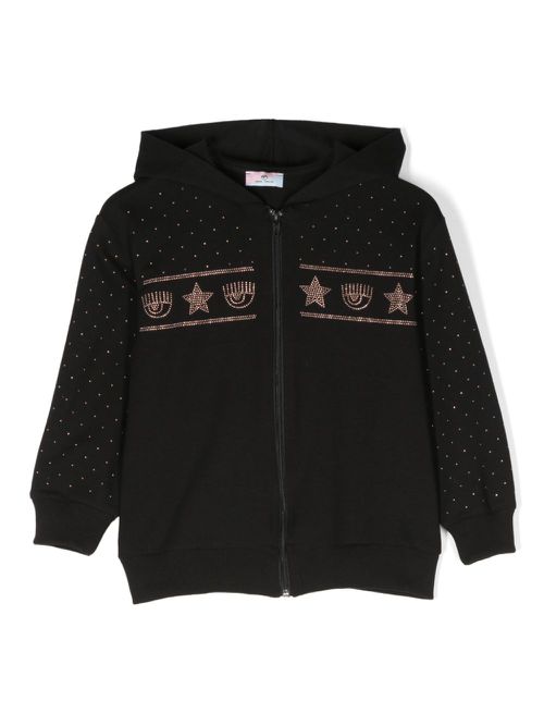 Stud-embellished hooded jacket - Black