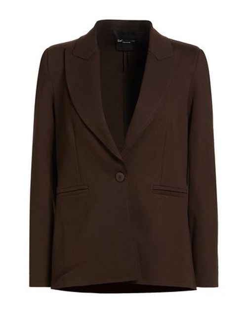 Woman Blazer Chocolate brown Size XXL Viscose, Polyamide, Elastane
