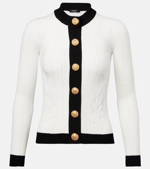 Cable-knit cardigan
