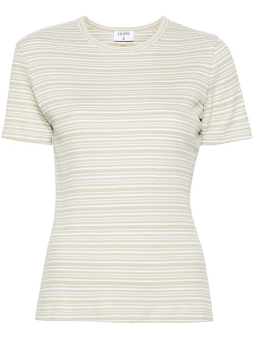 - Striped Cotton T-shirt