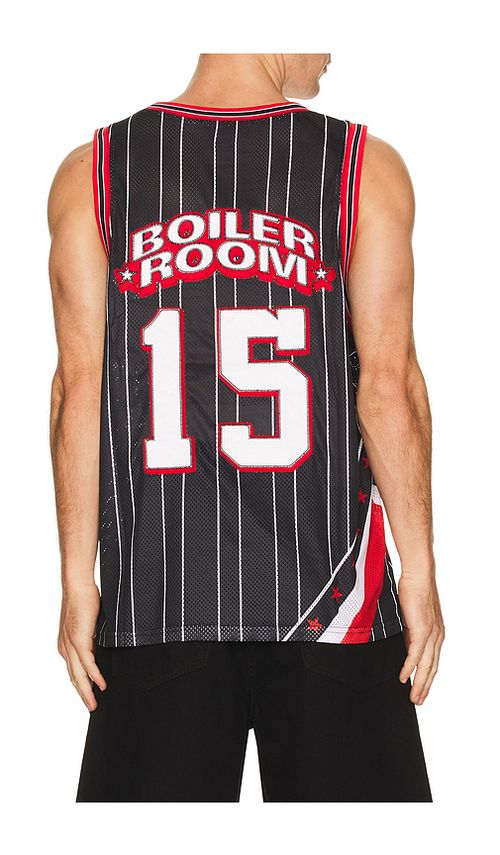 Boiler Room Basketball Jersey in Black. - L also in M, S, XL/1X