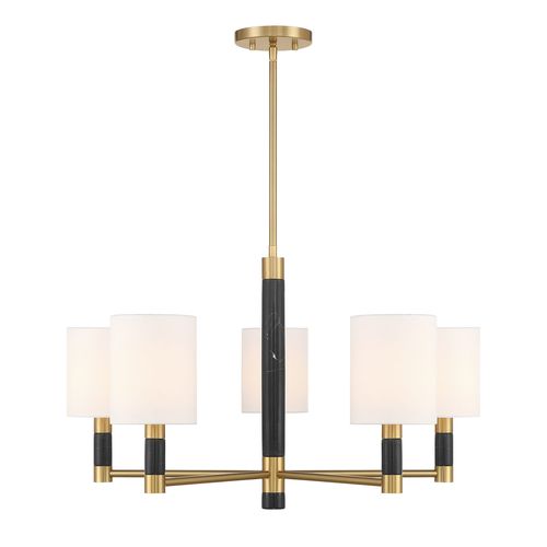 Conrad 5-Light Chandelier in Warm Bra