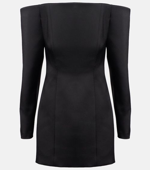 Off-shoulder satin minidress