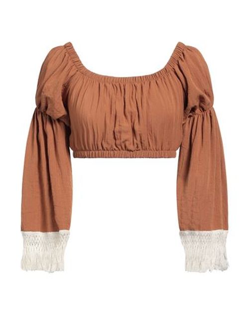 Woman Top Camel Size S Viscose, Nylon