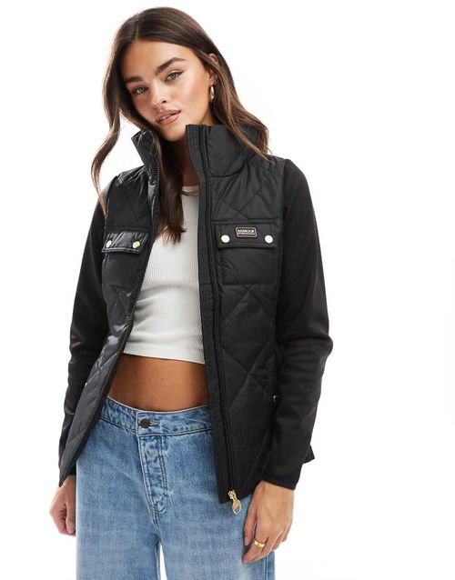 Rubins Quilted Sweat Jacket-Black