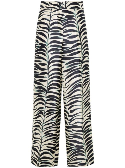 Printed palazzo pants - Neutrals