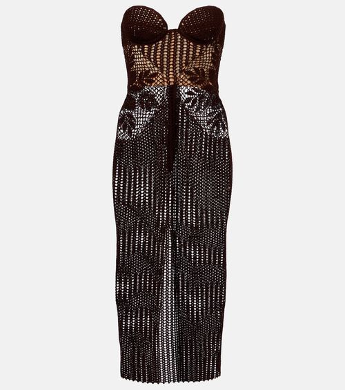 Crochet cotton bustier dress