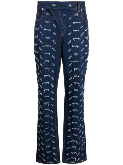 High-waist bootcut jeans - Blue