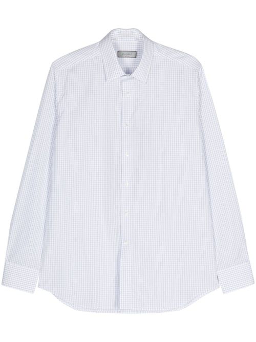 Check-pattern cotton shirt - Blue