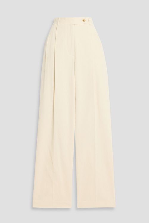 Cotton-corduroy straight-leg pants - White - FR 38