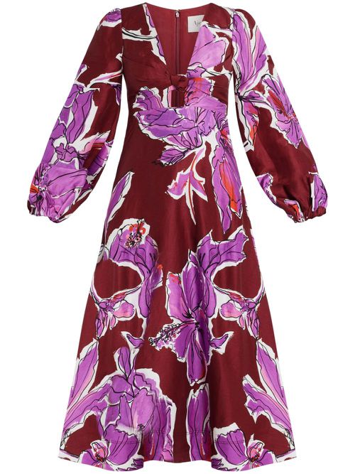 Inflorescence midi dress - Red