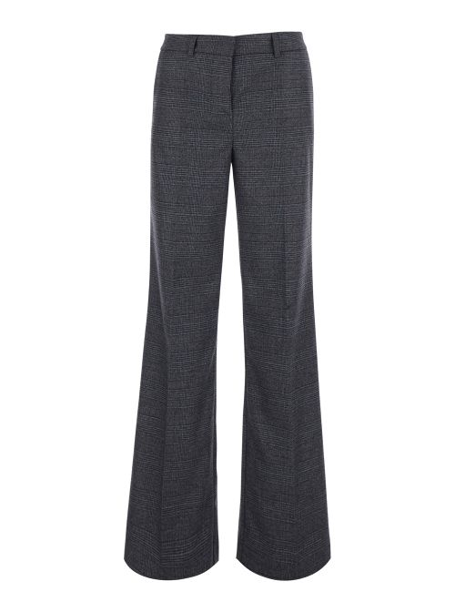Check Woven Trousers — Gray