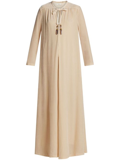 Lyrical Tubular velvet dress - Neutrals