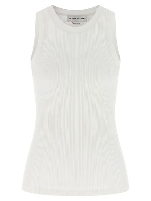 Rib Tank Tops White