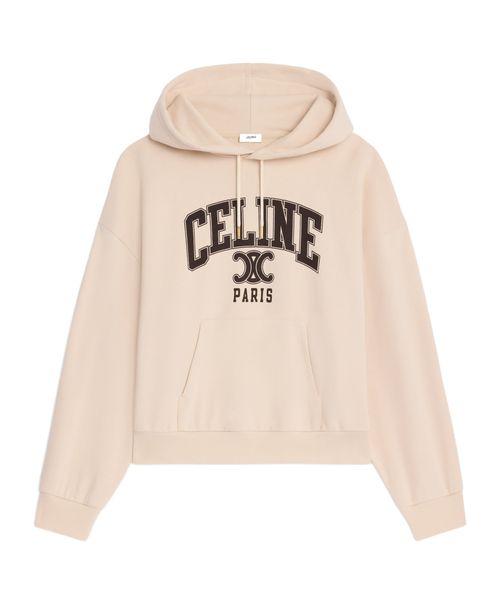Oversized celine hoodie in cotton fleece
