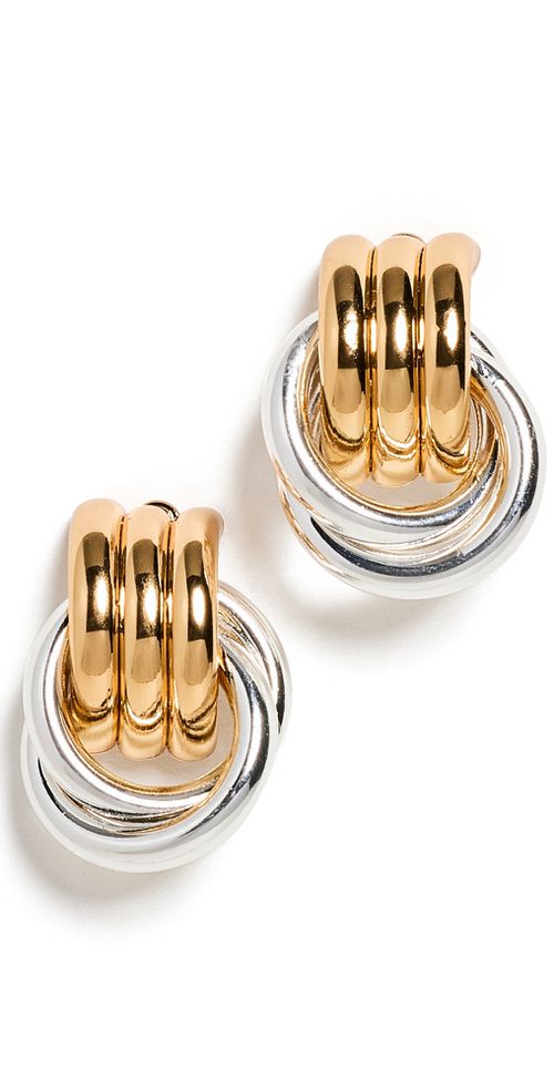 Baby Knot Mixed Earrings Gold/Silver One Size
