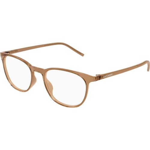 SAINT LAURENT Unisex SAINT LAURENT SL 884 006 Optical frames Bio-injected Brown Transparent Round