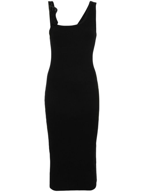 Baroque Buckle midi dress - Black