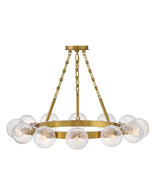 Lacquered Brass LED Chandelier from the Coco Collection